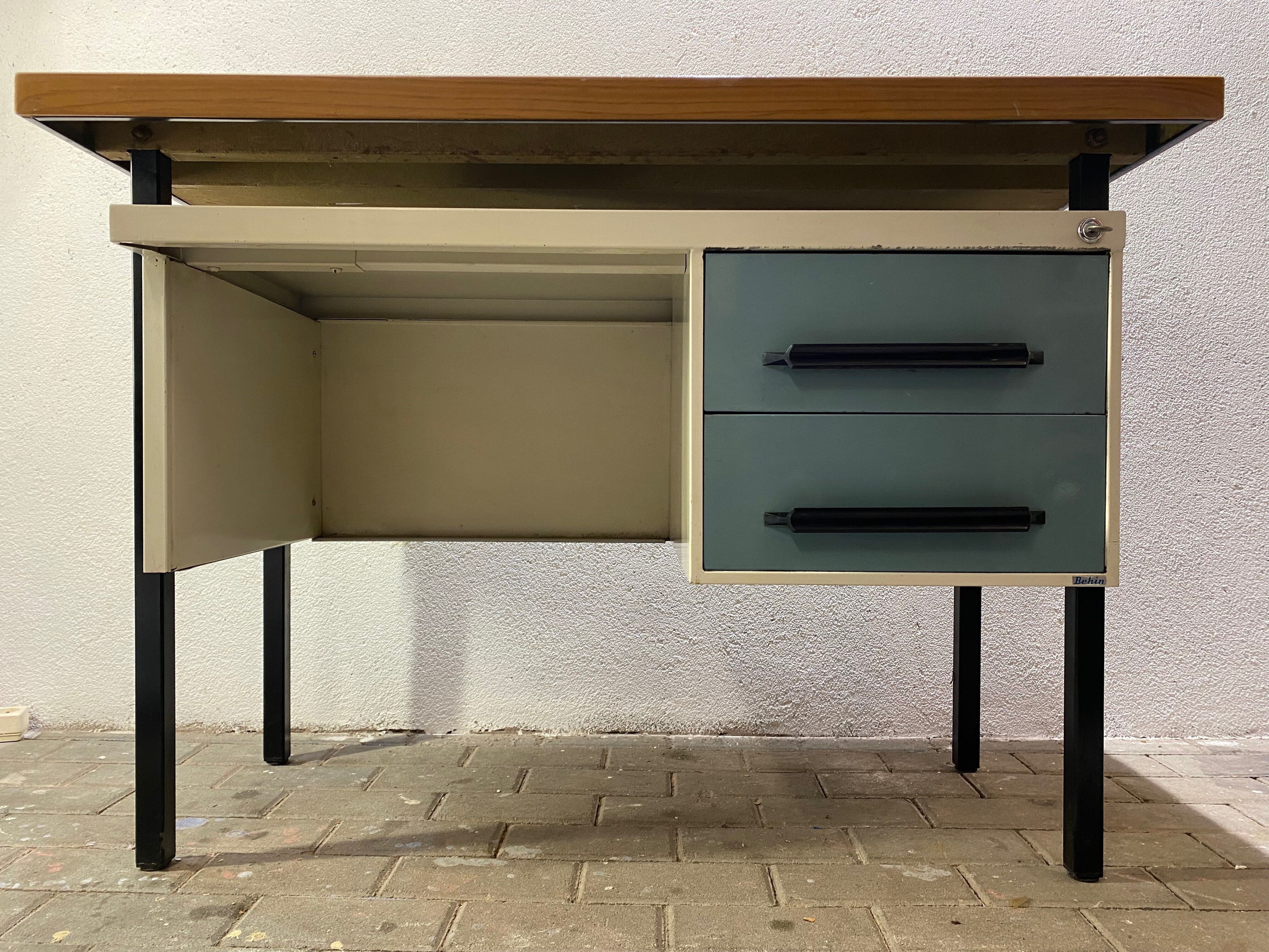 Metal industrial office by vintage behin 1960