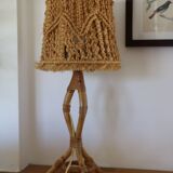 tripod rattan lamp and rope lampshade