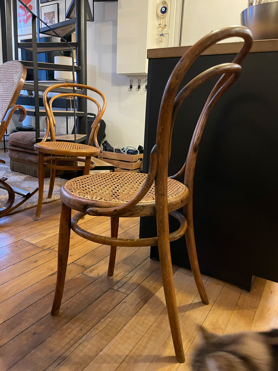 Chaises bistrot cannage