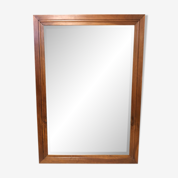 Miroir biseauté encadrement bois