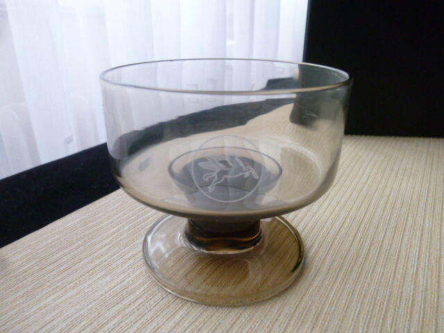 Set de 6 coupes en verre fumé vintage des années 70