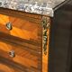 Chiffonnier / small furniture style Louis XVI marquetry on marble and bronze