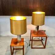 Sculptural Chromed Table Lamps by Ingo Maurer for Design M, 1960s, Set of 2
