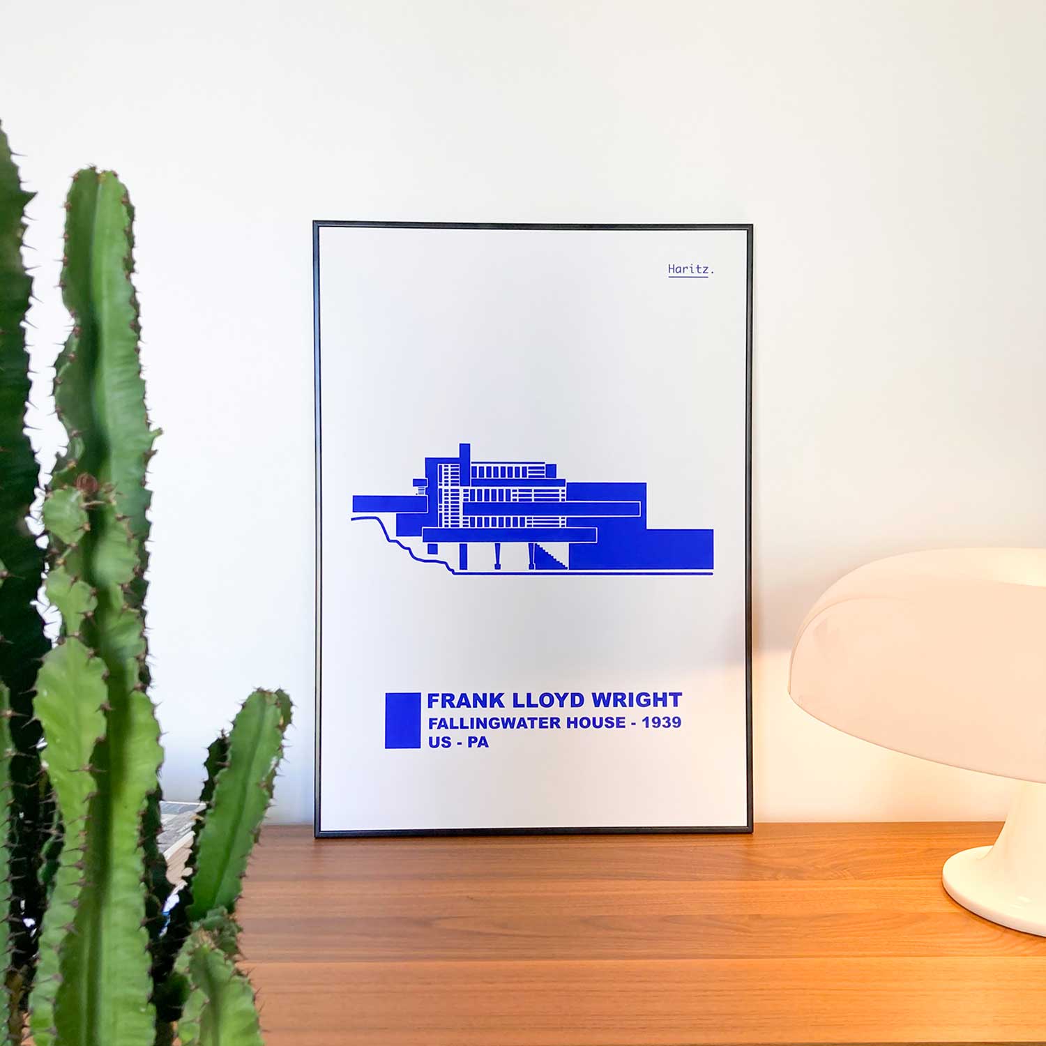 Affiche fallingwater house - frank lloyd wright