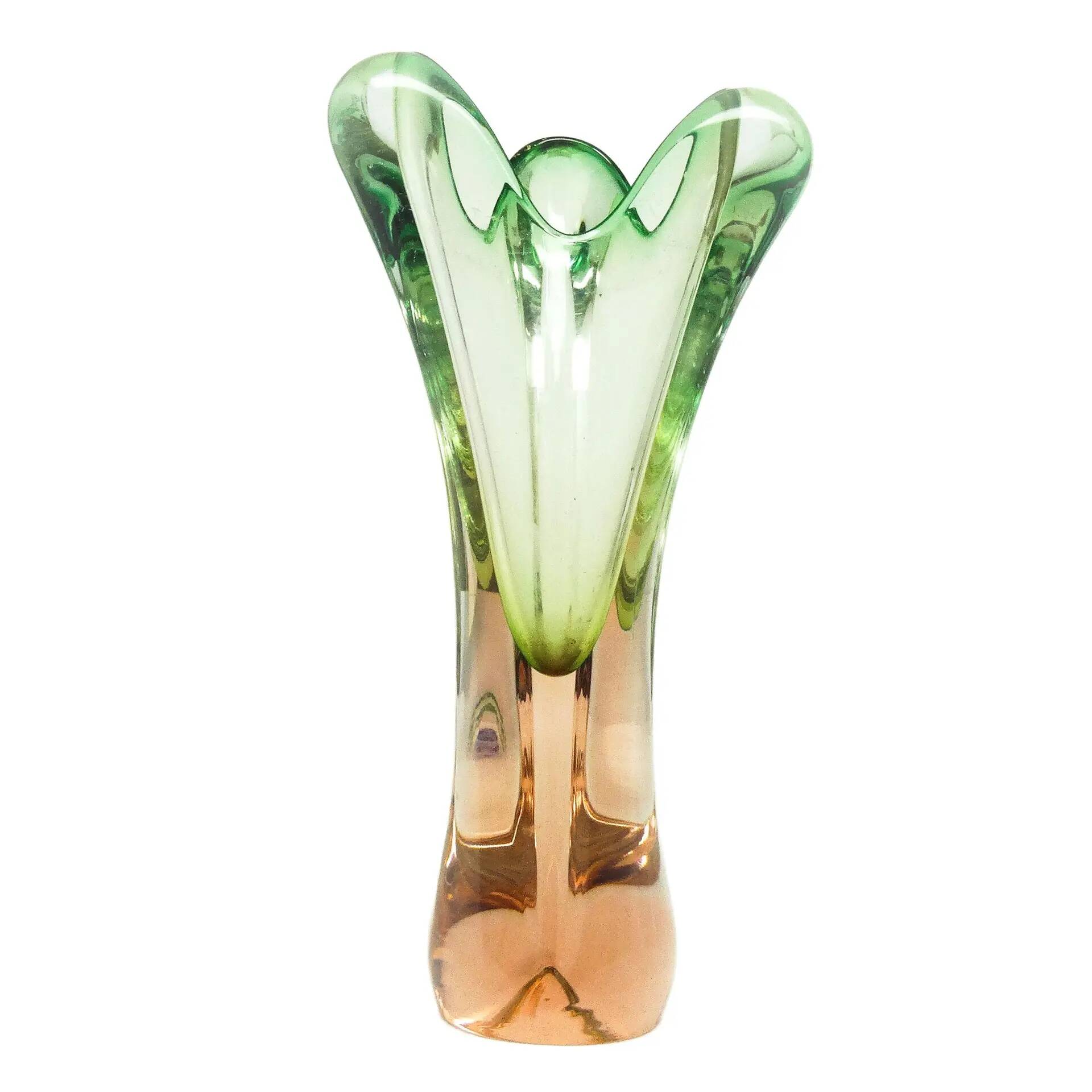 Mid-century modern vase, glass, designed by J. Hospodka, Czechoslovakia, 1960s