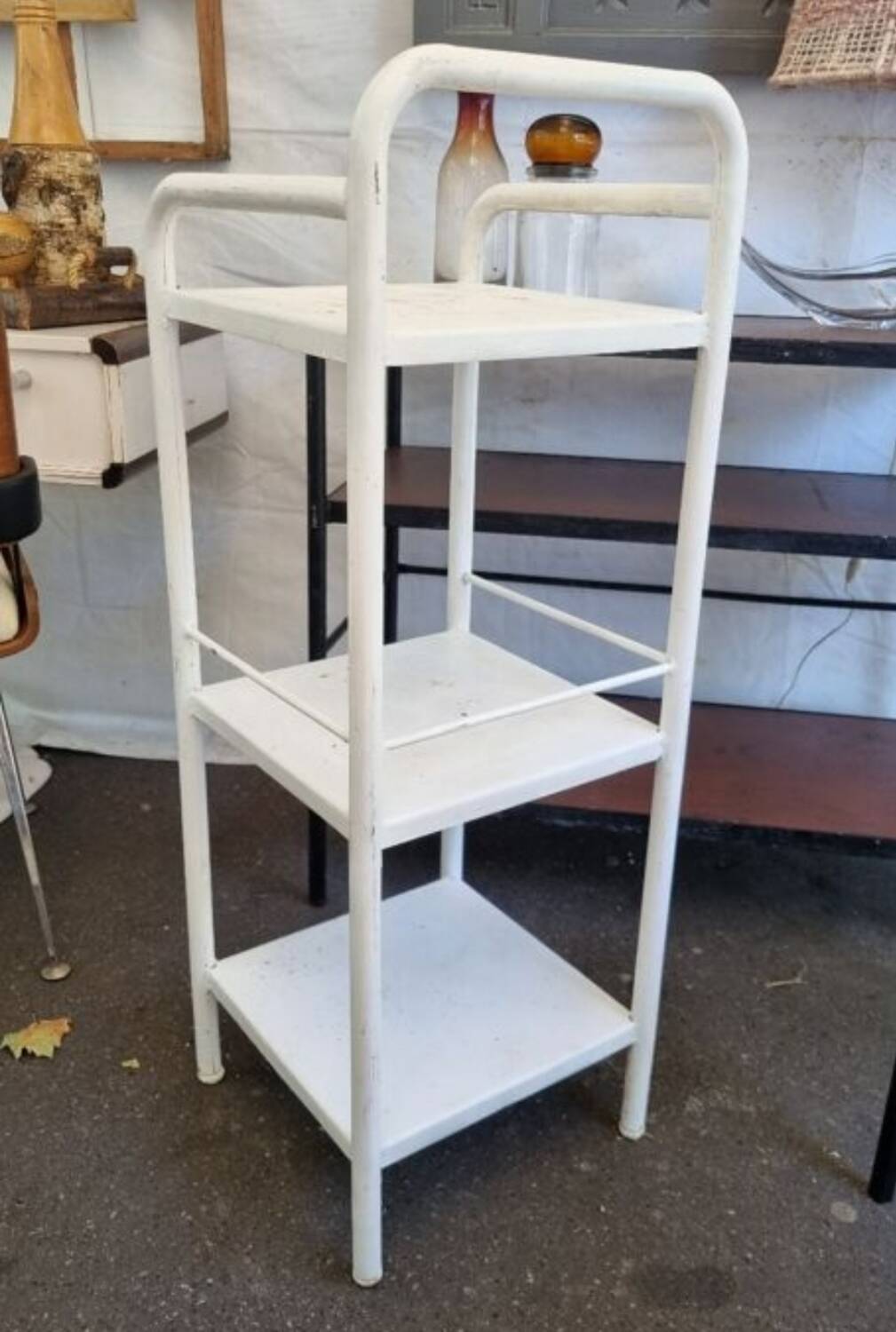 50s metal bedside table