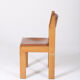 Chaises marron en cuir et bois, 1970s