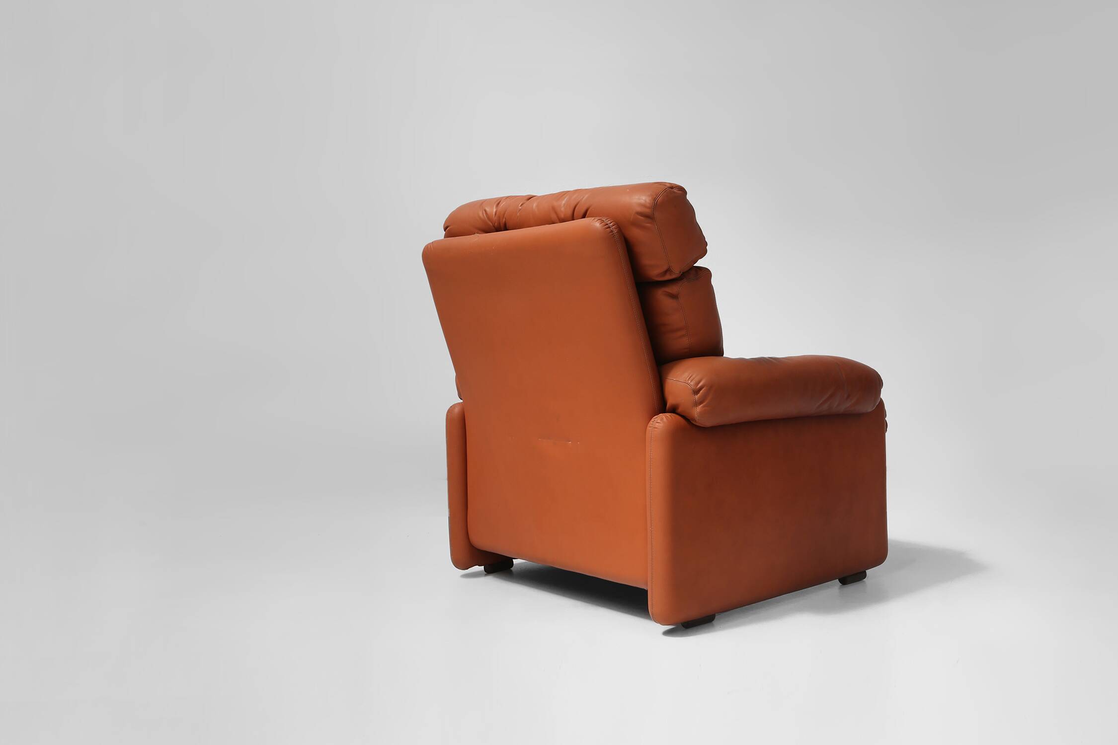 Brown leather armchair Coronado by Tobia Scarpa for B&B Italia, Italy ca. 1960