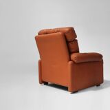 Brown leather armchair Coronado by Tobia Scarpa for B&B Italia, Italy ca. 1960