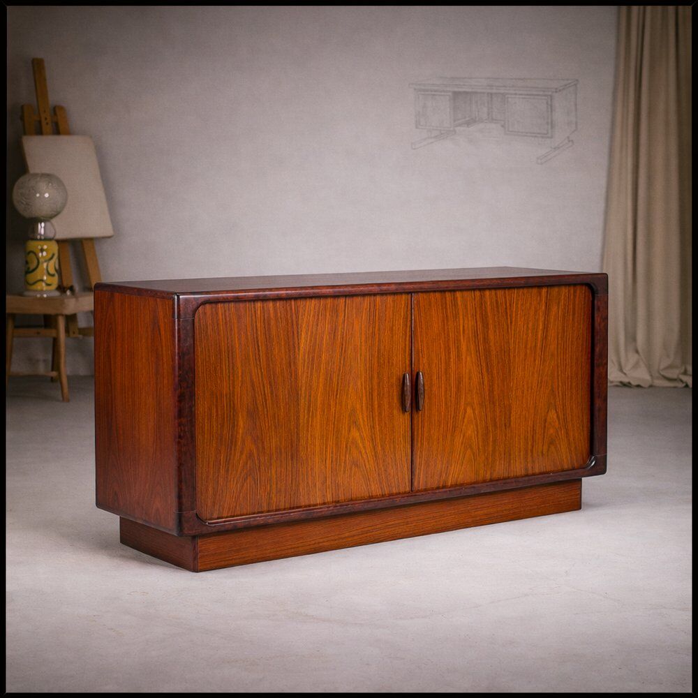 Danish rosewood tambour sideboard from Dyrlund, 1960s