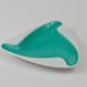 Slim turquoise porcelain ashtray from Augarten Vienna, mid-century, Austria, 1950s.