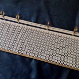 Brass and perforated metal coat and hat rack, 1960s