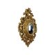 Classic Vintage Butler Mirror Gold Baroque Frame Witch's Eye Fifties