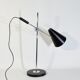 Adjustable desk lamp large model chrome and black, 71 cm.