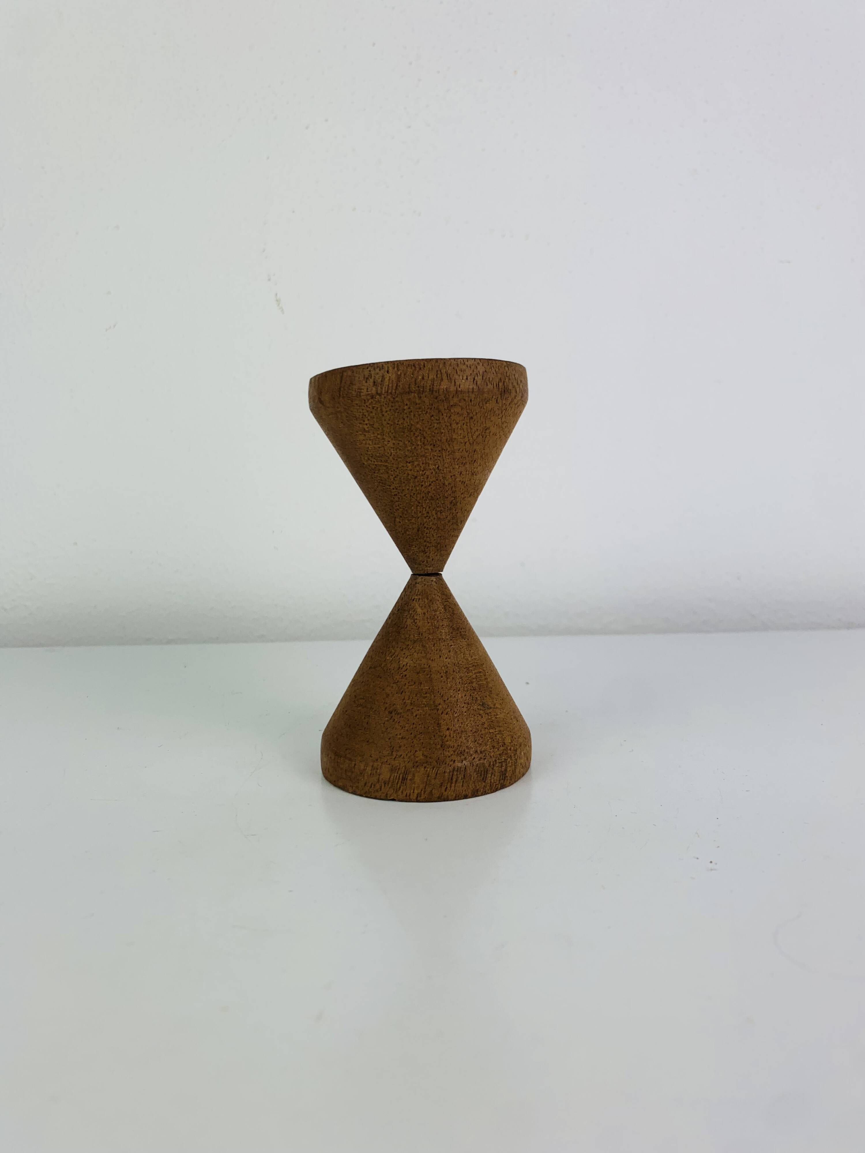Scandinavian diabolo sculpture teak 1960s