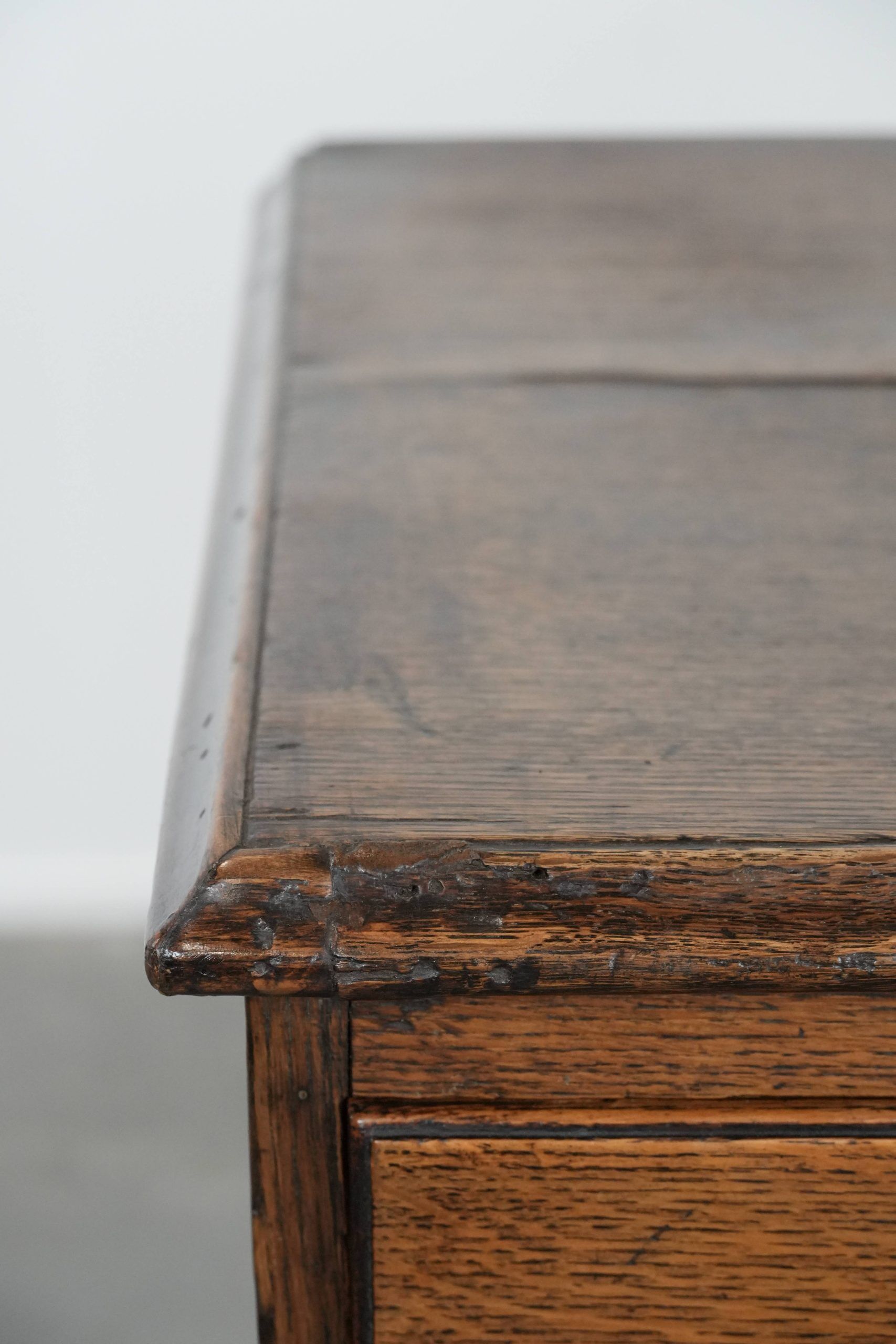18th-century English antique oak commode