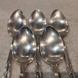 5 tablespoons 800 silver Swiss goldsmith Jezler model Muguet