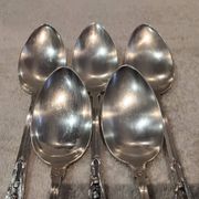 5 tablespoons 800 silver Swiss goldsmith Jezler model Muguet