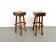 Pair of brutalist bar stools, France, 1950s