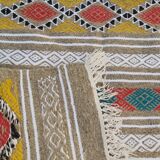 Tapis kilim gris multicolor 100x142cm