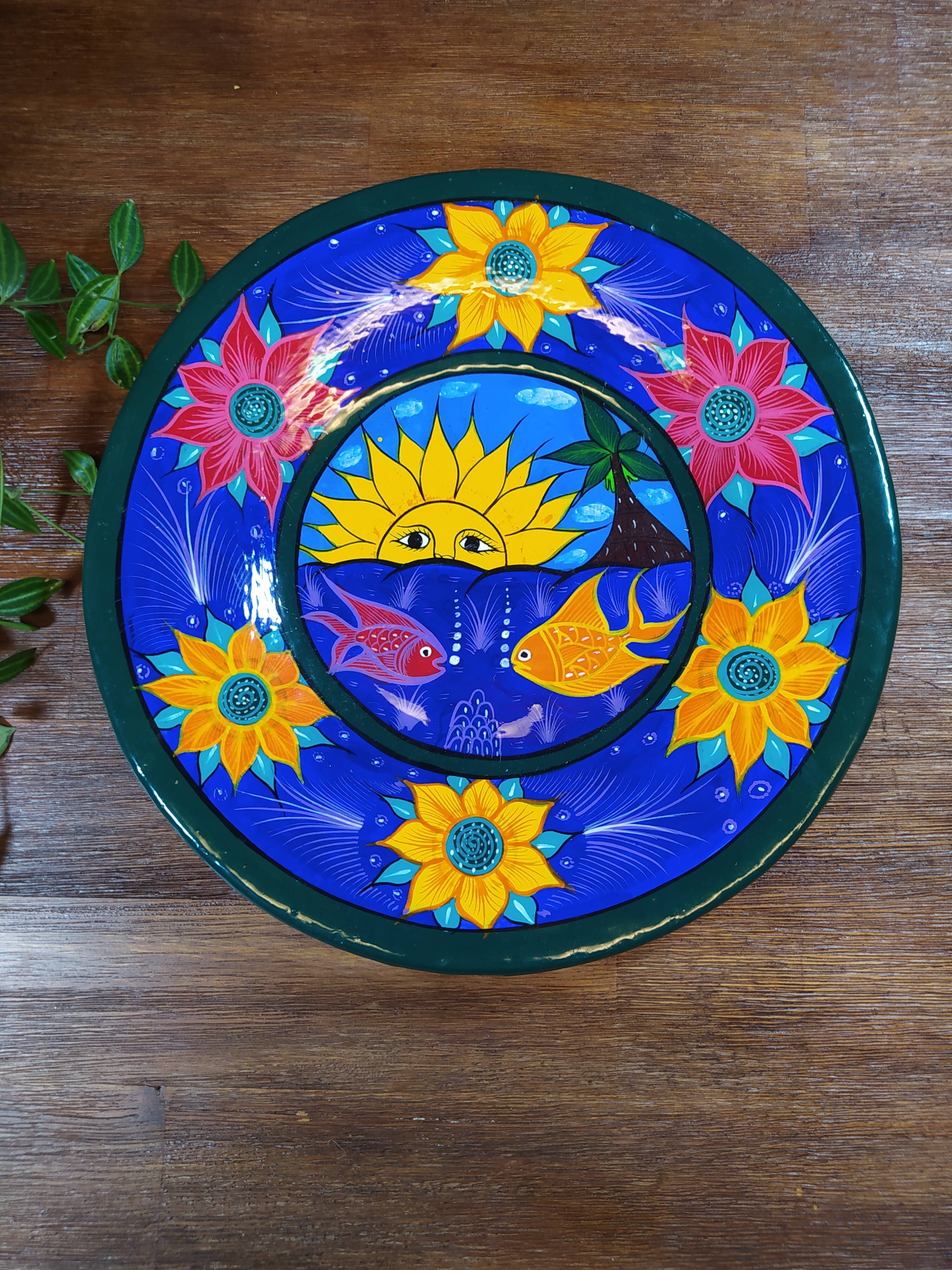 Assiette Décorative Multicolore