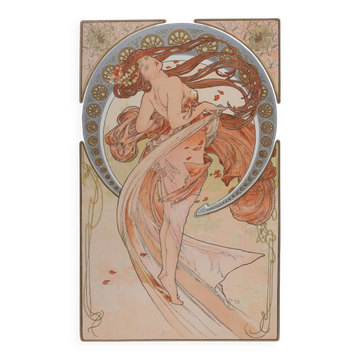 Alphonse Mucha: The Arts, Dance, signed lithograph