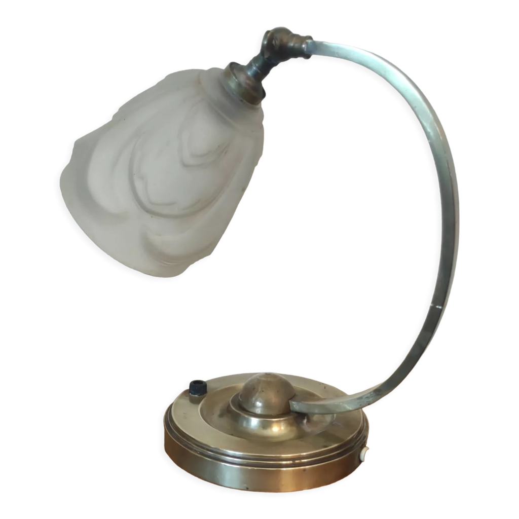 Lampe à poser Art Déco/ bronze et laiton Selency