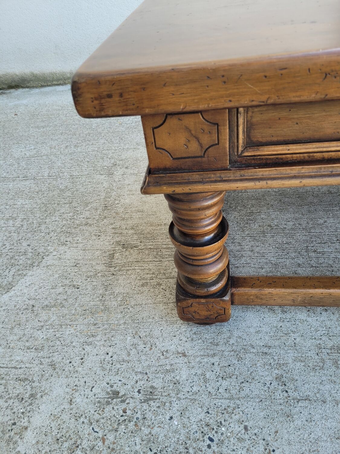 Solid oak coffee table