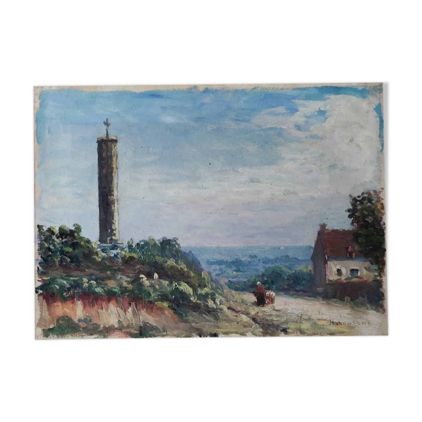 Painting on cardboard signed by Henri Coutant (1868-1935)