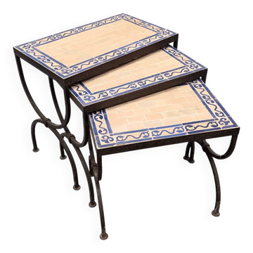 Mimiset marocain en fonte et céramique, années 1960/70.