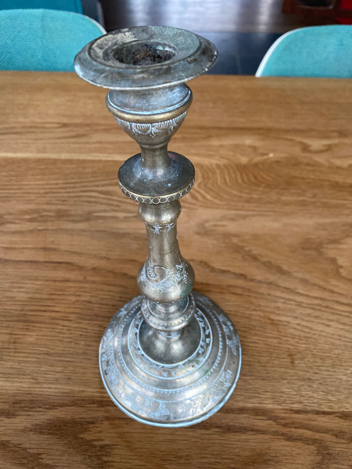 Old candle holder worked