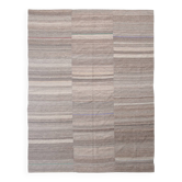 Brown & beige turkish vintage rug