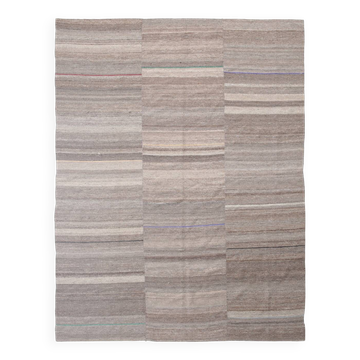 Tapis turc vintage marron et beige