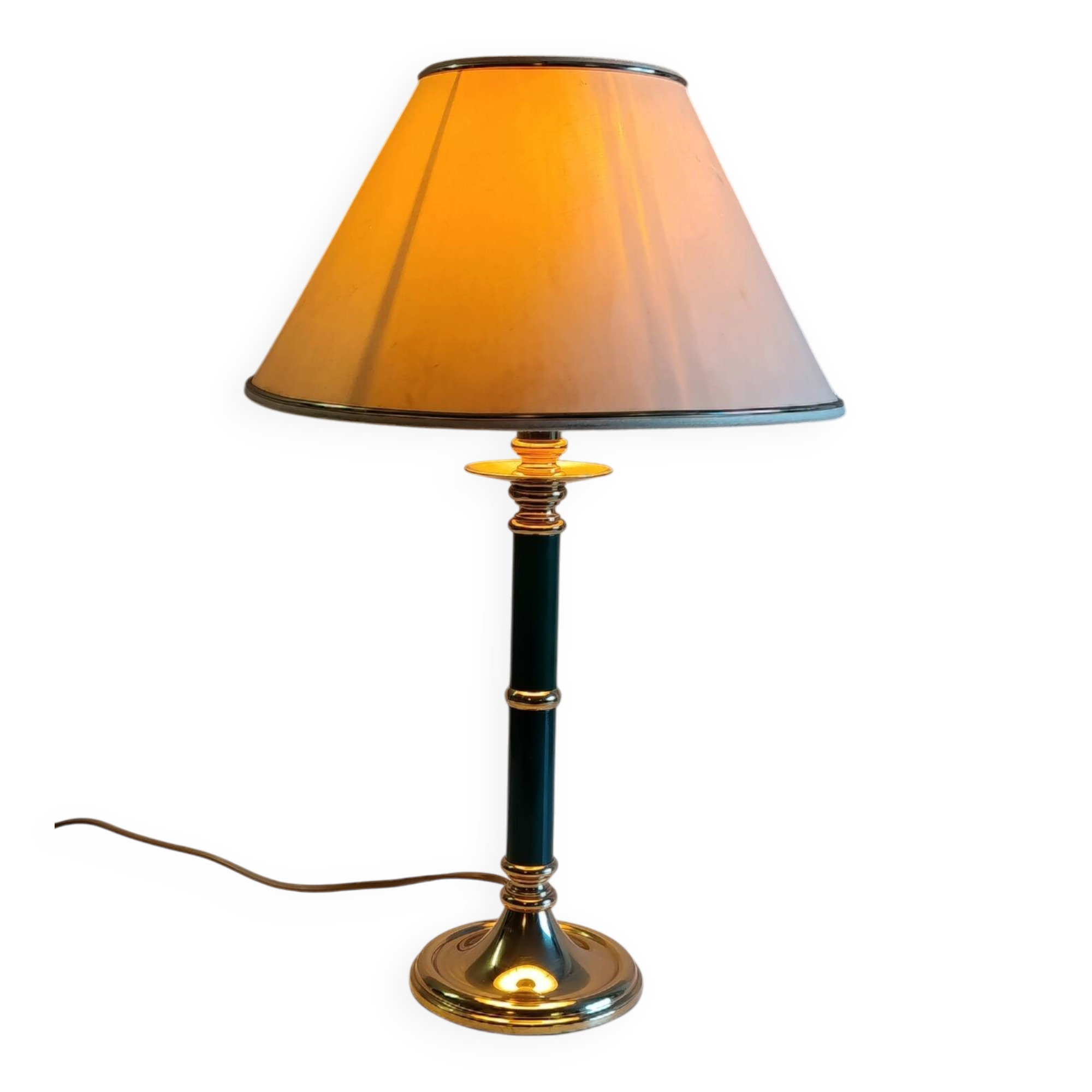 English table lamp base in gilded brass - mid 20th century.