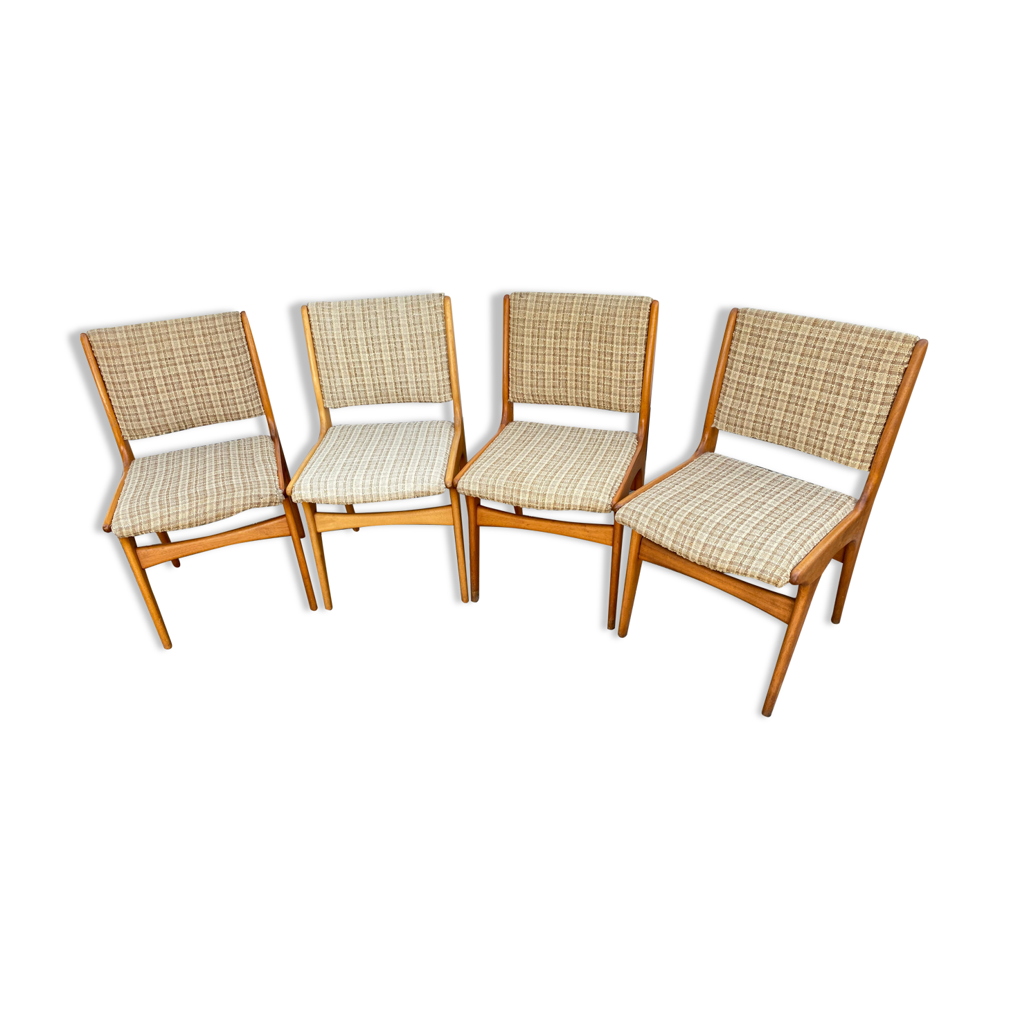 Set of 4 danish vintage teak dining chairs