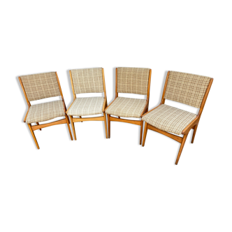 Set of 4 danish vintage teak dining chairs
