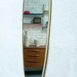 Large mirror gold brass 34x78cm