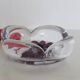Daum Coppelia series bowl / pocket emptier, crystal and pink glass paste