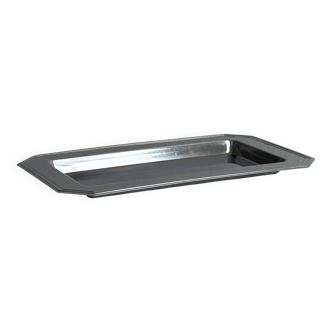 Small rectangular tray made of lightweight metal.