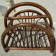 Rattan magazine holder, bamboo and wicker