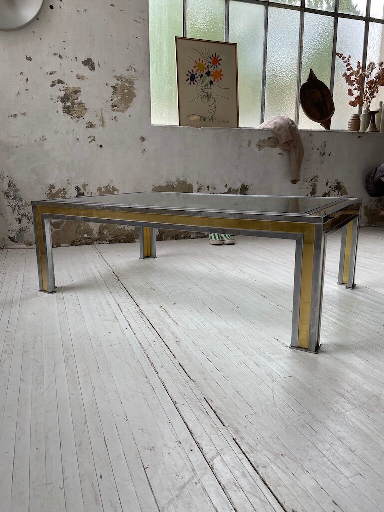 Brass chrome coffee table