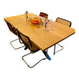 Magnificent oak table (solid/solid) 180x100 custom-made mikado legs