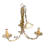 Masca gilded metal chandelier, 60s