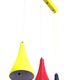 Louis Kalff – pendentif vintage Philips jaune, rouge, noir