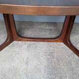 Baumann table + 2 wooden extensions ep 1970