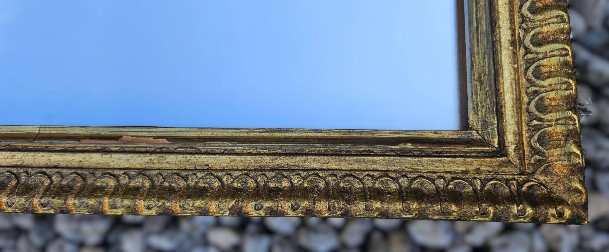 Grand Miroir Ancien Doré Haut 105 cm