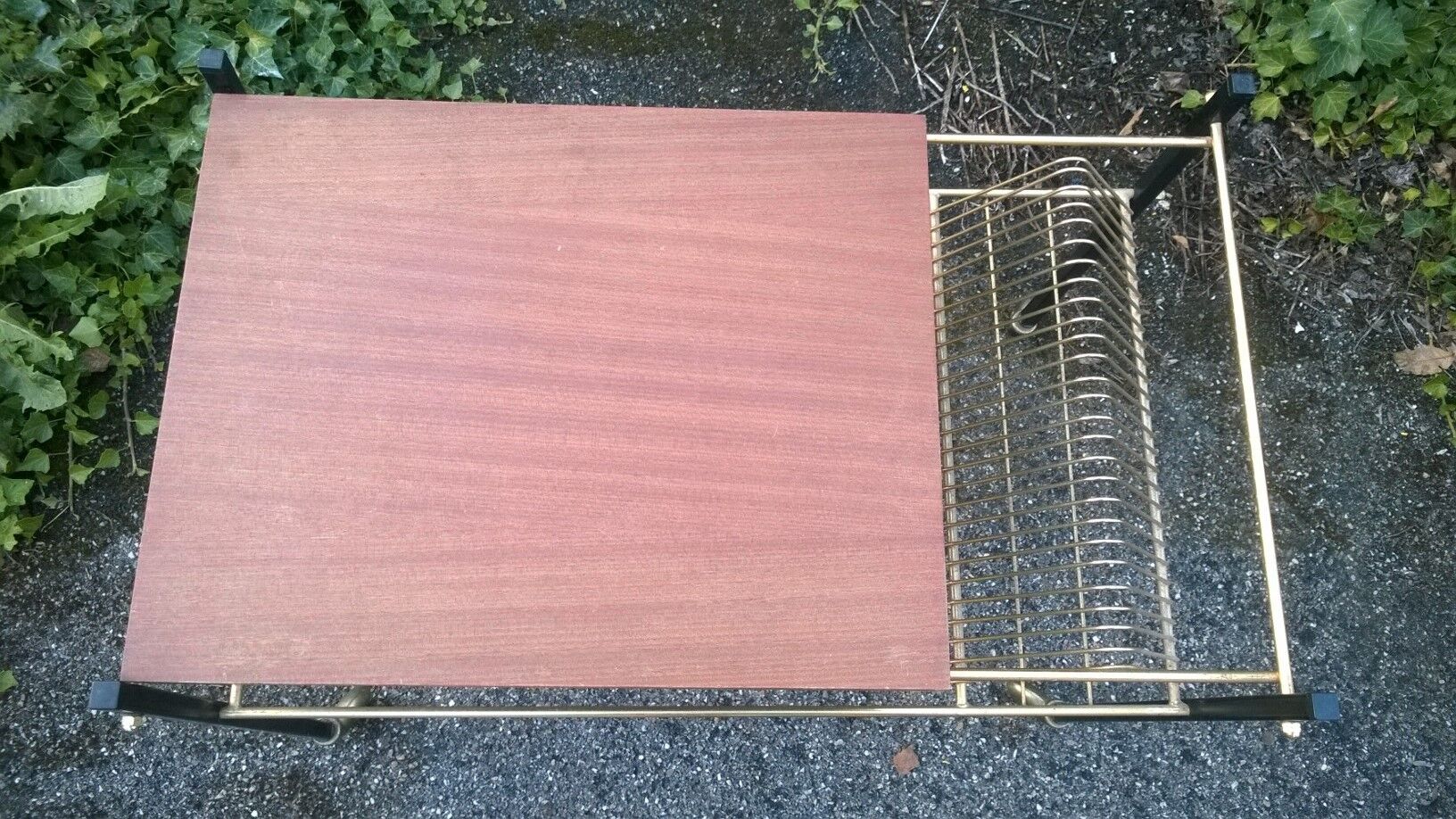 Vinyl holder table, 1970s