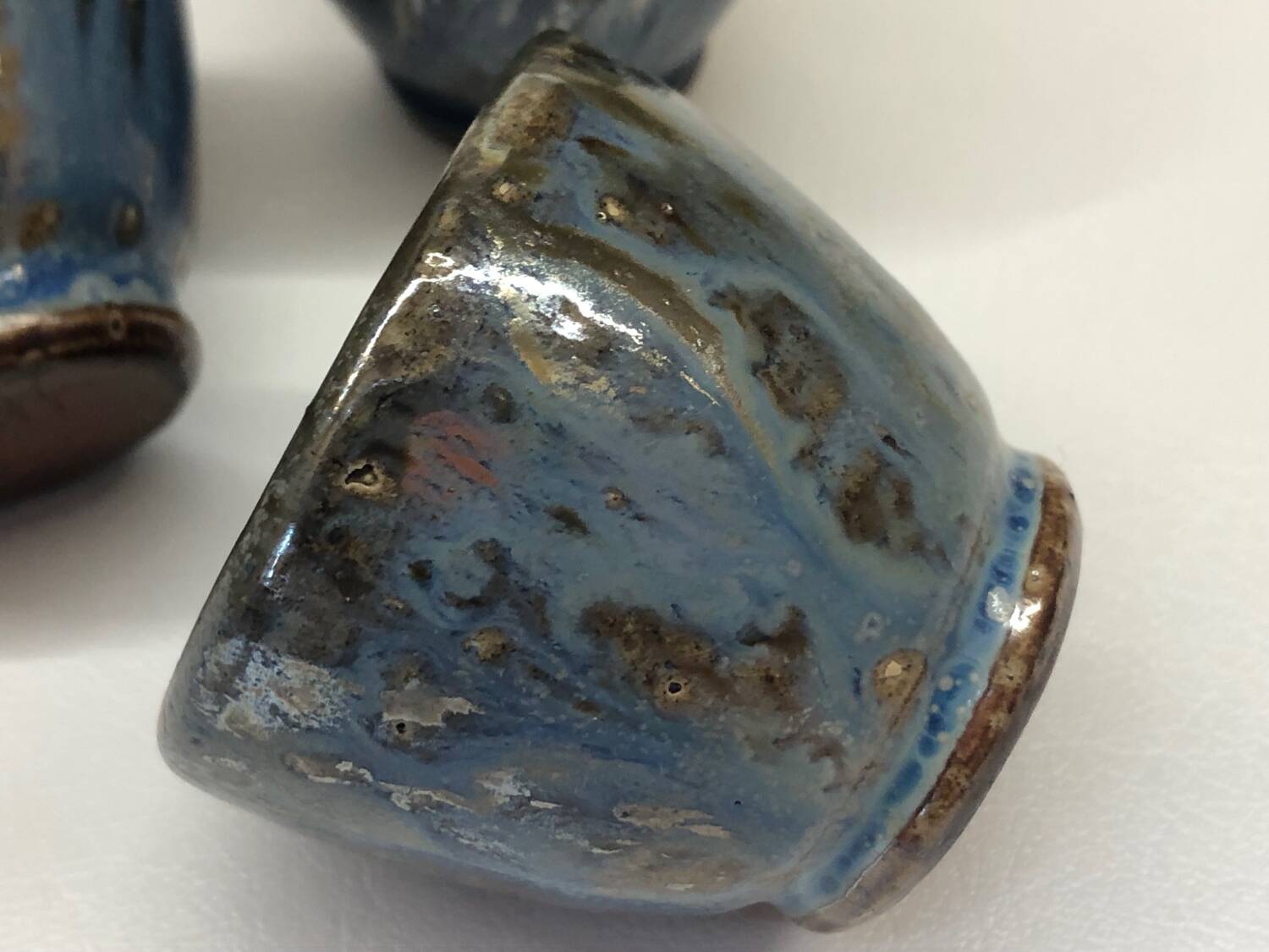 3 stoneware bowls, salted and flamed by Marcellus Aubry