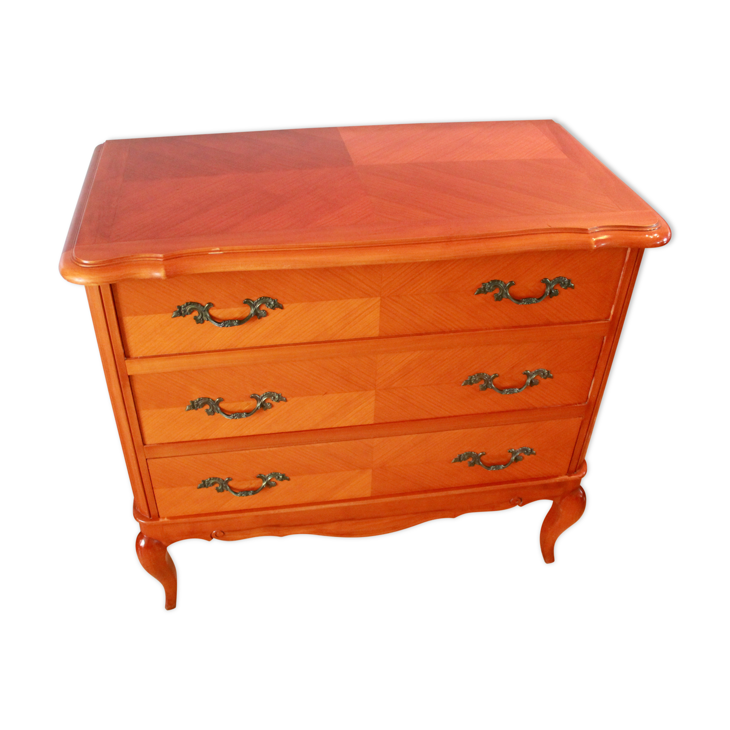 Commode varnished louis XV style curved feet