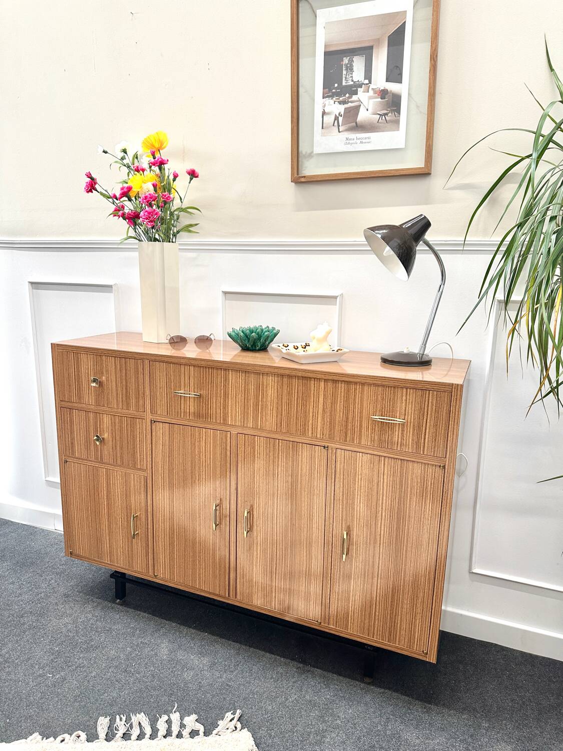 Wood effect formica sideboard